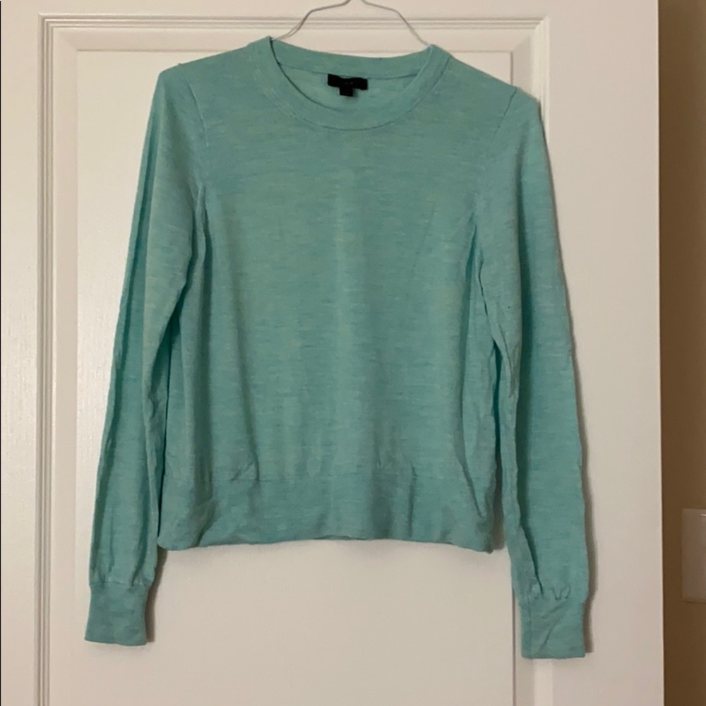 Teal merino wool sweater